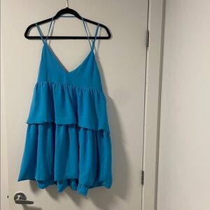 Zara Blue Tiered Dress